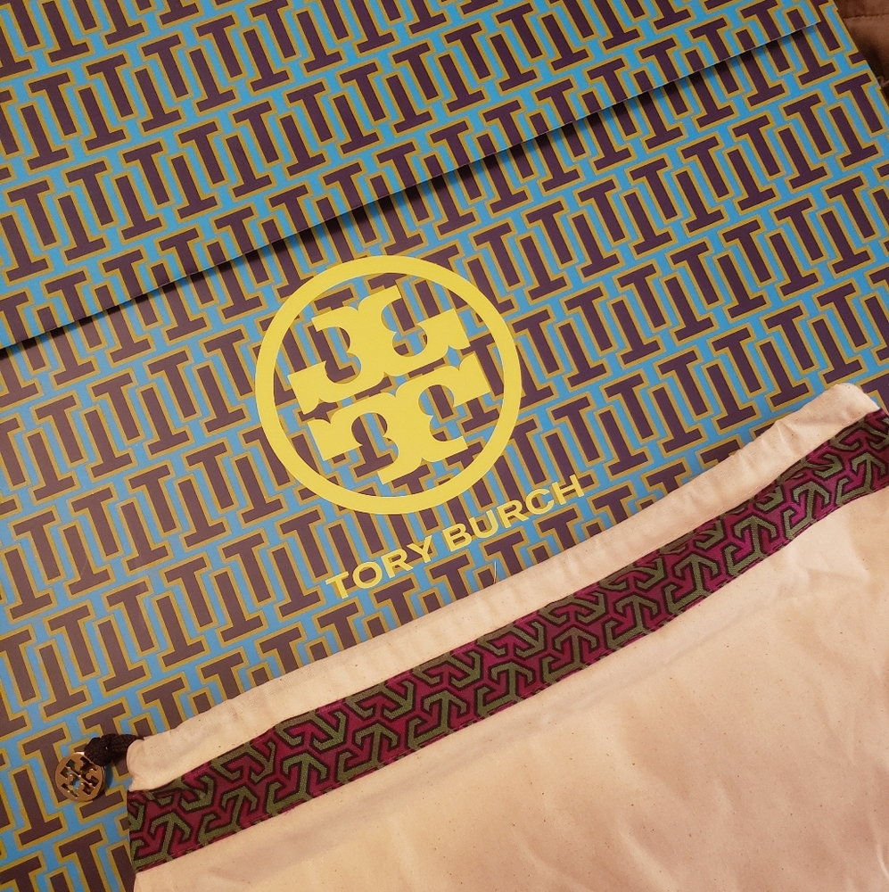 Tory Burch T-Serif Saddlebag Red Pebbled - Picture 6 of 10